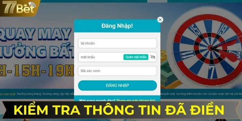 Kiểm tra kỹ các thông tin bạn đã điền vào biểu mẫu